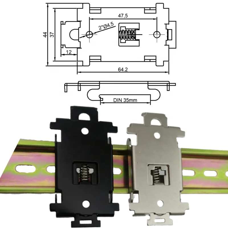 dinrail clip 35mm mounting bracket din rail clamp 35mm mounting bracket clip buckled