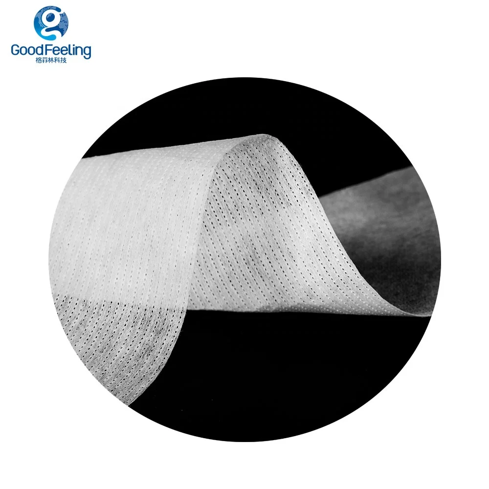 Embossing hydrophilic hot air nonwoven fabric 100% ES baby diapers raw materials hot air cotton