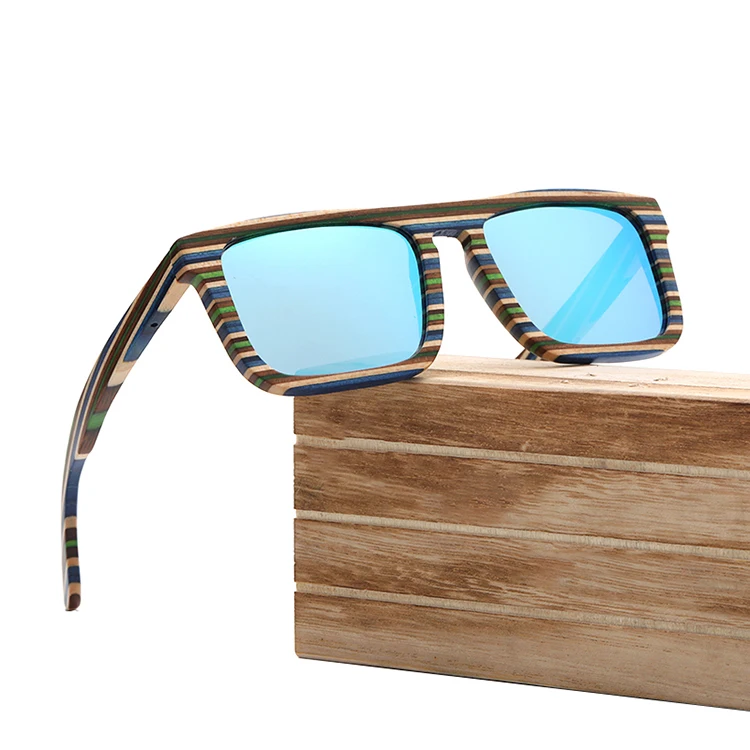 Высокое качество анти-блики изготовленным на заказ логосом Gafas De Madera скейтборд деревянное зеркало очки деревянные солнцезащитные