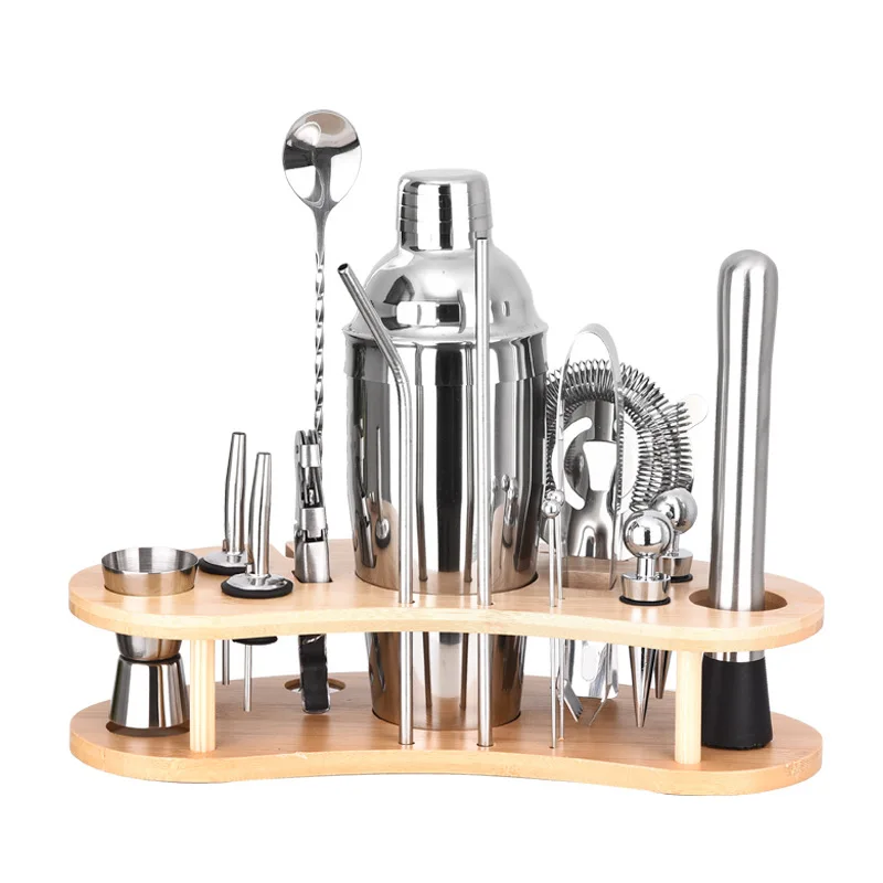 New Arrival Home Use Cocktail Making Boston Shaker Set 600ml Stainless Steel with Custom Logo for Bartenders Silver Metal