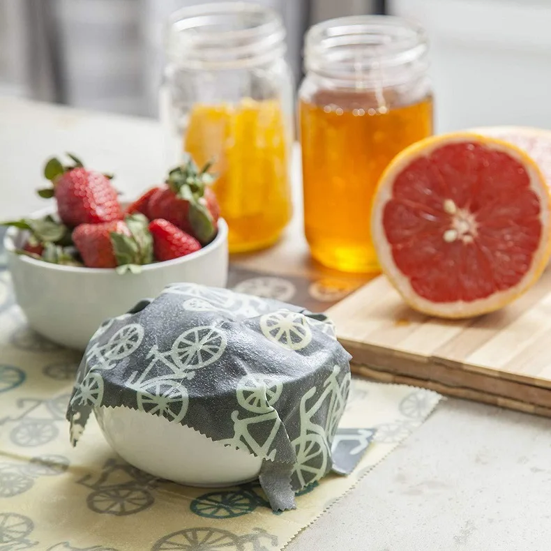 Natural eco friendly reusable Kitchen Custom Storage Beeswax Food Wraps