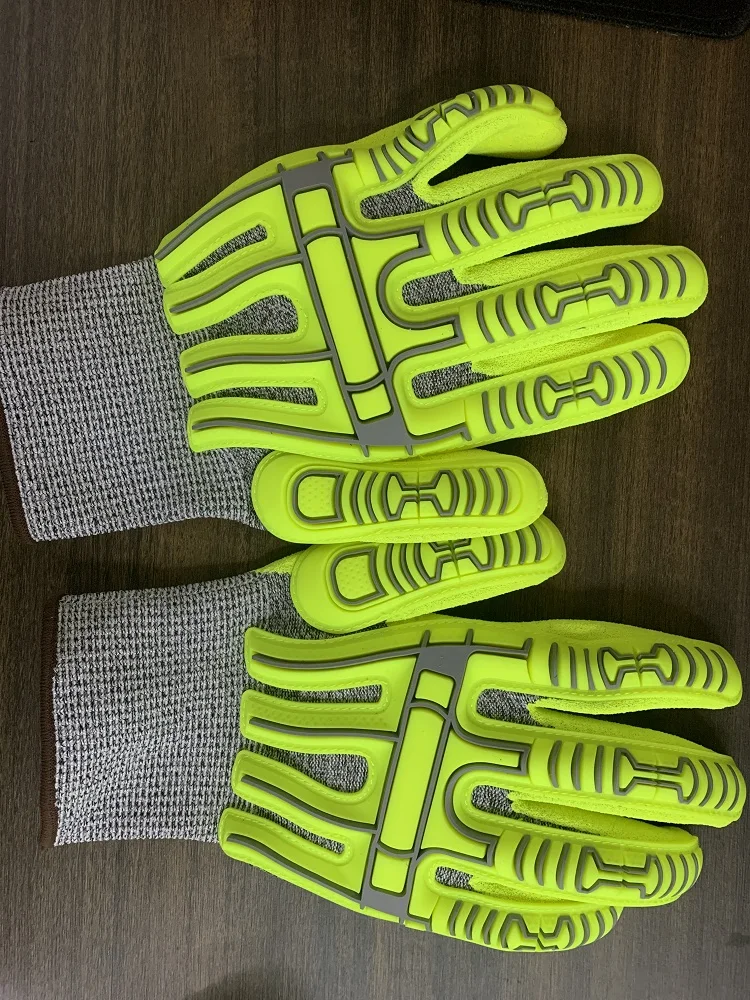 13-gauge HPPE and glass nitrile sandy coated anti impact gloves Get ANSI/ISEA test report