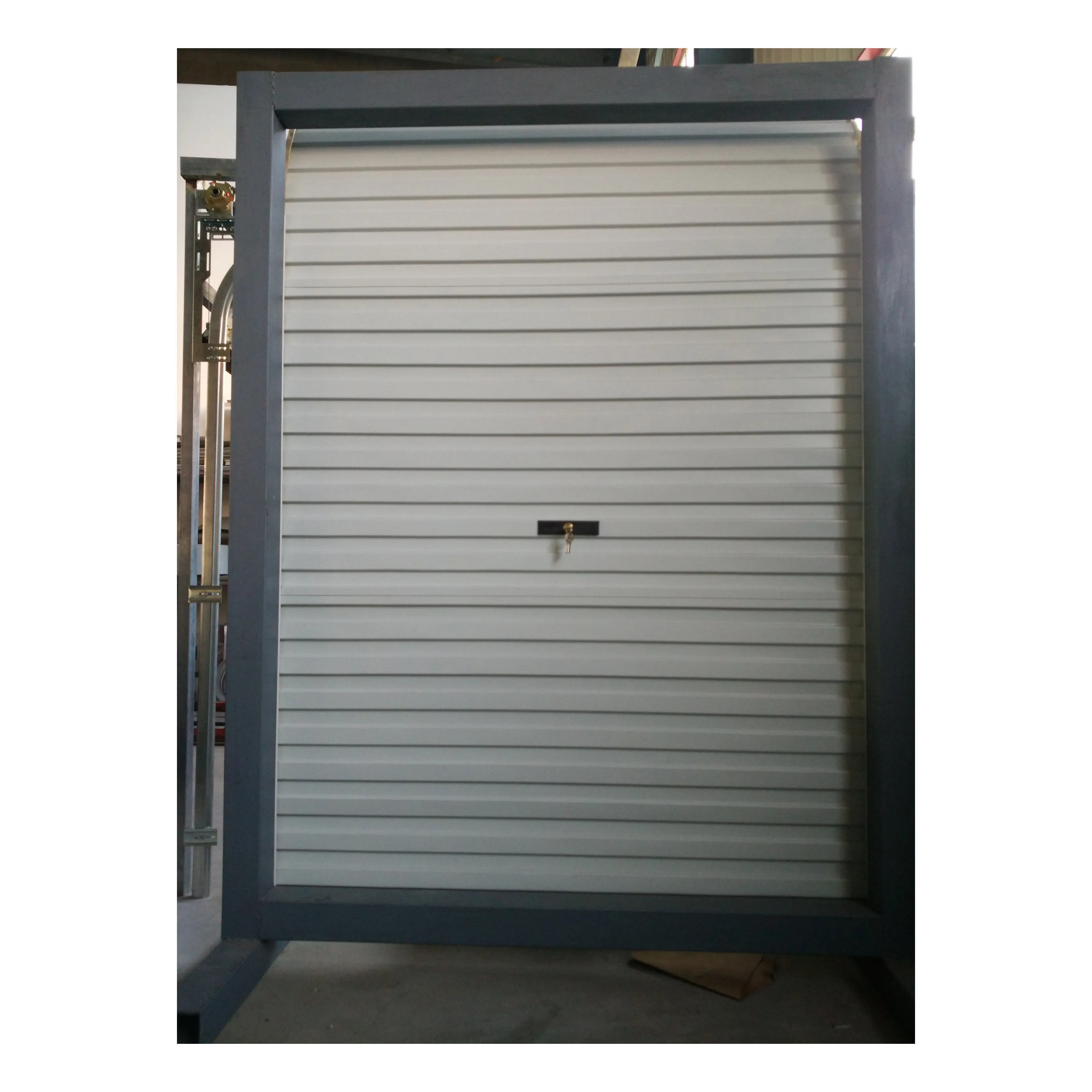 Opening pattern rolling shutter door with emergency lock