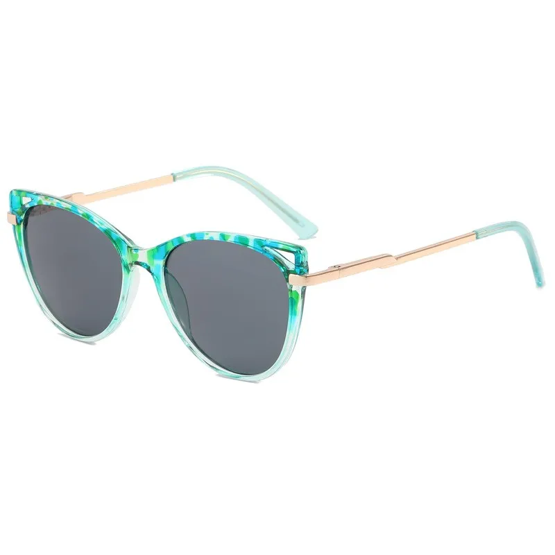 0304 Tr90 Frame Round Cat Eye Sunglasses Men's Spring Metal Steampunk Mirror Sun Glasses for Men Women Retro Personality Eyewear