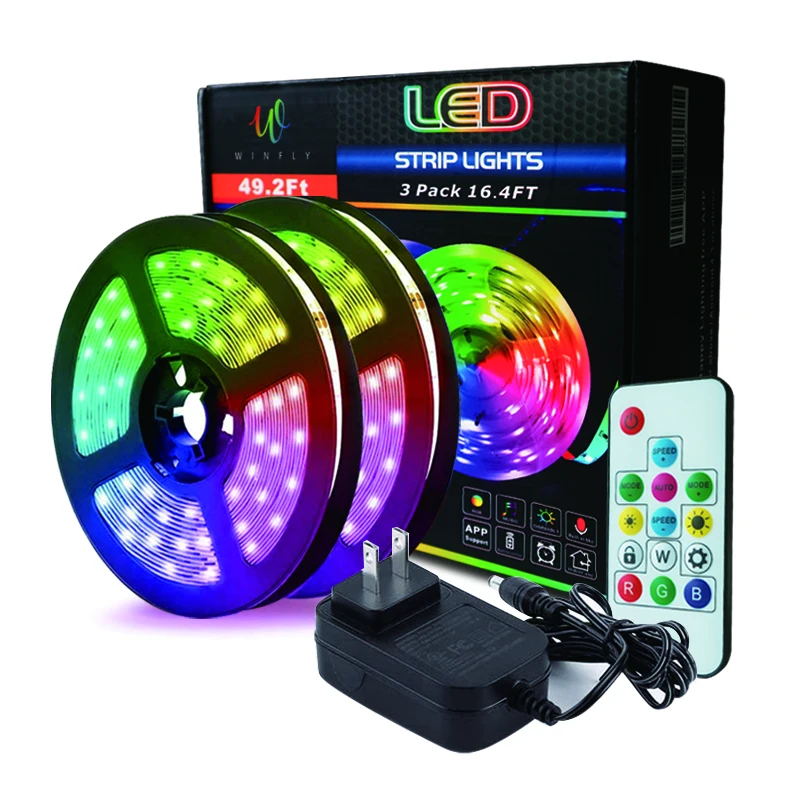 18 30 60 120 leds DC12V 24V 110V 220V  SMD5050 RGB Flexible  COB  Strip Light