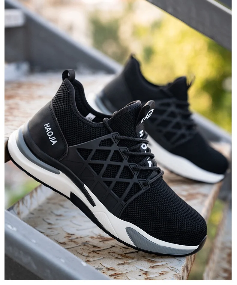 Hot Selling Industrial Protective Fashion Breathable Work Boot Casual Trainers Steel Toe Sneaker Safety Shoes for Men