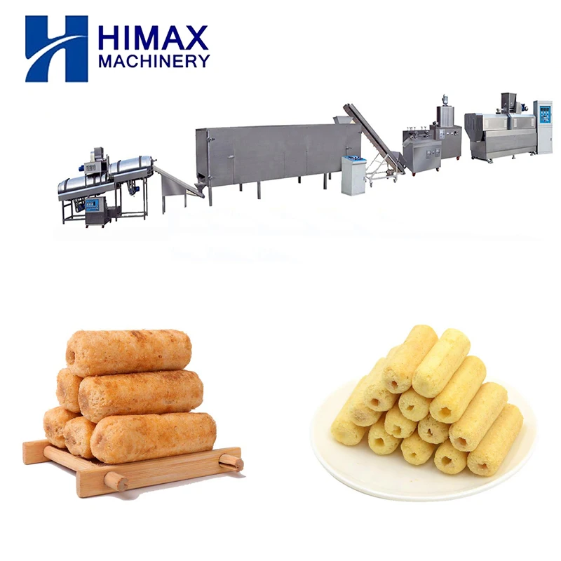 Double Screw Corn Puff Extruder Core Filled Snack Food Production Line Cpre Filled Snack Food Machine