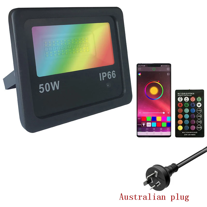 RGB умный Светодиодный прожектор с Bluetooth и управлением через приложение 20/30/50 Вт для праздника улицы сцены вечеринки сада газона