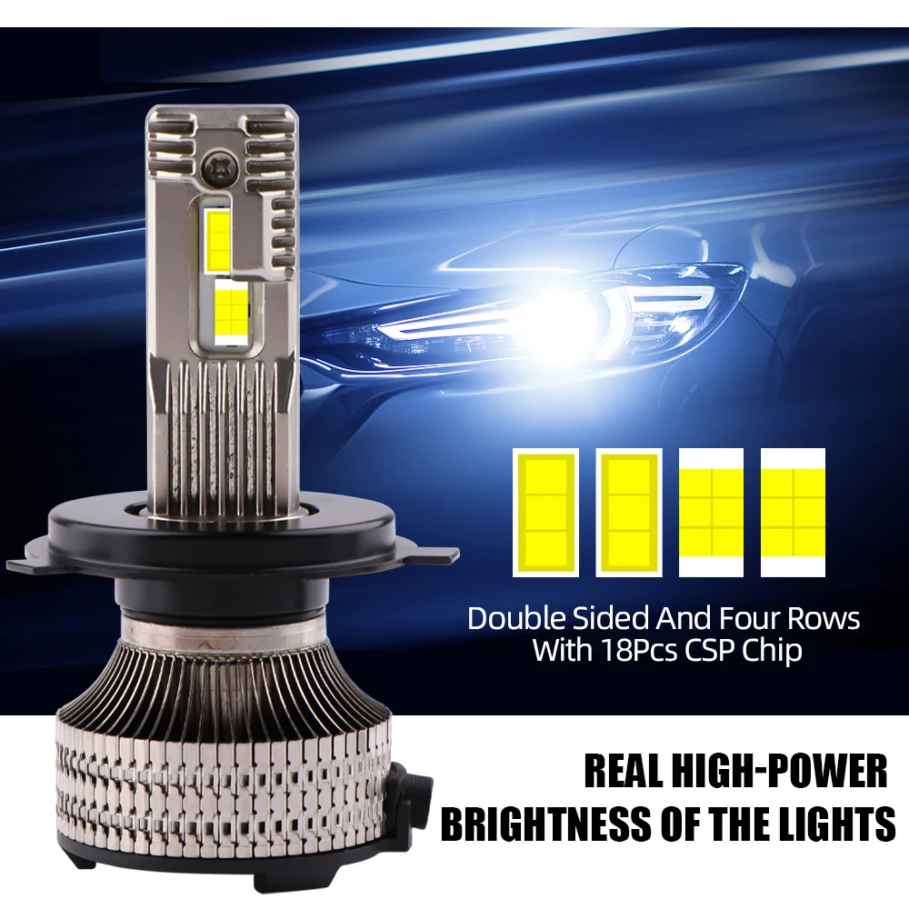 Farol de carro оптовая продажа высокое качество светодиодных автомобильных фар для 160W 28000LM 12V Светодиоды с чипом CSP H1 H3 H4 H7 9005 9006 H11 из Китая