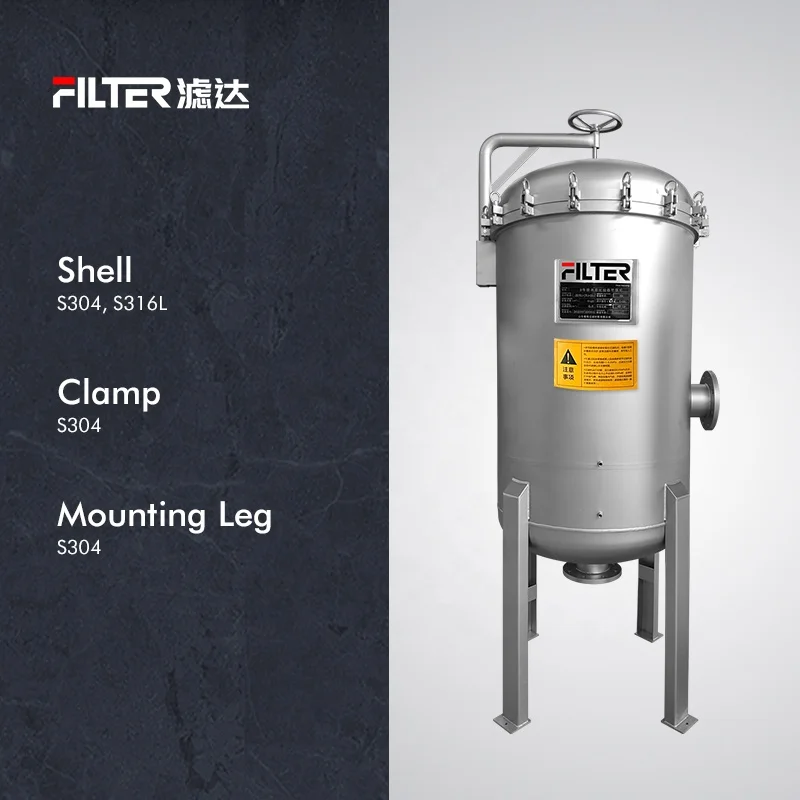High pressure multi 40 inch multi cartridge stainless steel lenticular filter housing equipment