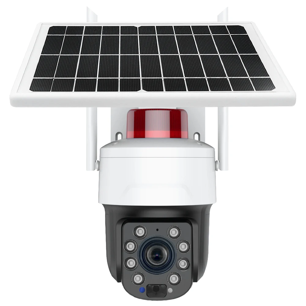 30X Optical Zoom 5MP FHD IP 8w Solar Camera 4G Outdoor Spherical 355 Degree H.265 Wireless Surveillance Auto Tracking Cam