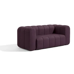 5 Years Warranty European Style  Sectional Three Dimensional Square Vertical Stripes Fabric Furniture Bed Sofa For Home Office