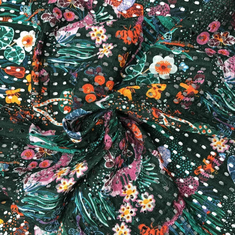 Клиент бесшовное платье с вышивкой 100% хлопок одежда из тонкой прозрачной ткани с верхом из ткани GSM 50 метров зубной нити с OEKO-TEX стандарт 100, в Китае (стандарты CE, SGS а-ля 60ые кардочесанный