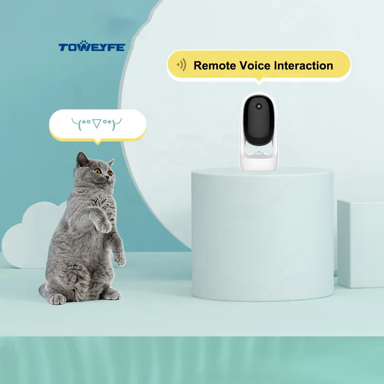 Toweyfe Technology Animal Chaser Exercise Automatic App Control Interactive Cat Pet Laser Light Toy Camera