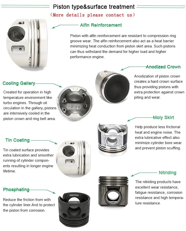 Поршневой двигатель D4BX OEM No.23410-42000 23410-42010 23410-42020, запасные Автозапчасти для HYUNDAI