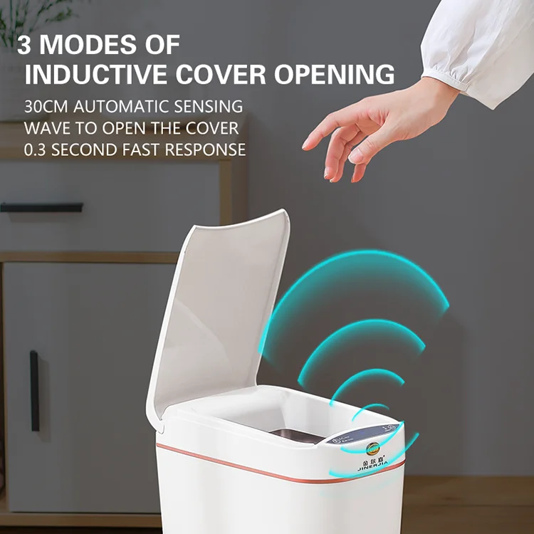 Auto Trash Can Smart Waste Bin Plastic Sensor Trash Eco-friendly Rubbish Trash Can Smart Waste Bins for Home And Office