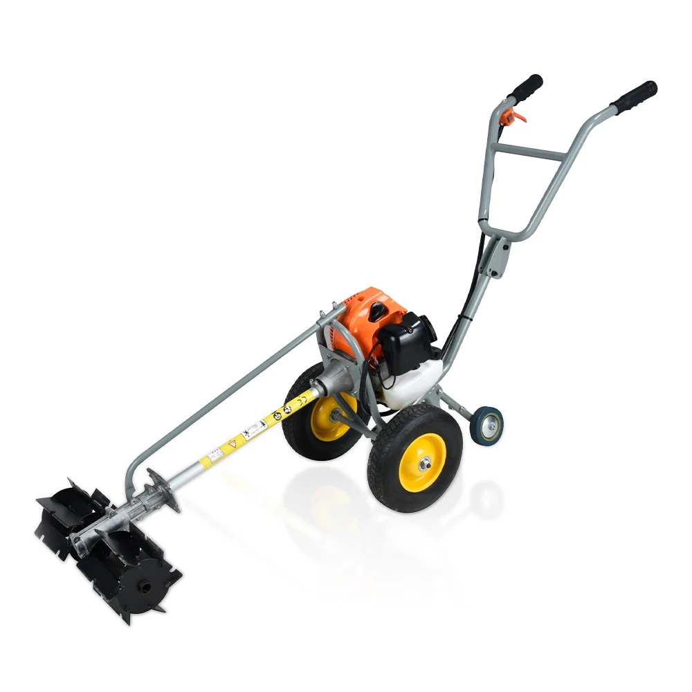 
52CC garden tiller cultivator gasoline trolley brush cutter machine for cutting grass 