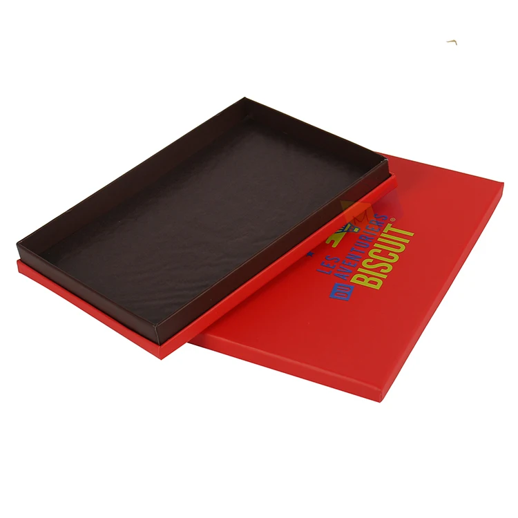 wholesale custom 2 piece lid and base rigid cardboard cookie pastry paper food gift biscuit packaging box with cushion pad