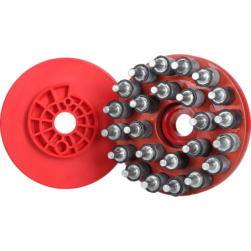 Industrial slag hammer disc brush for metal deburring machine