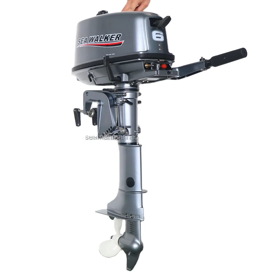 Seawalker 2 Stroke 6HP  Outboard motor Marine Boat Engine short shaft for inflatable boat raft yacht