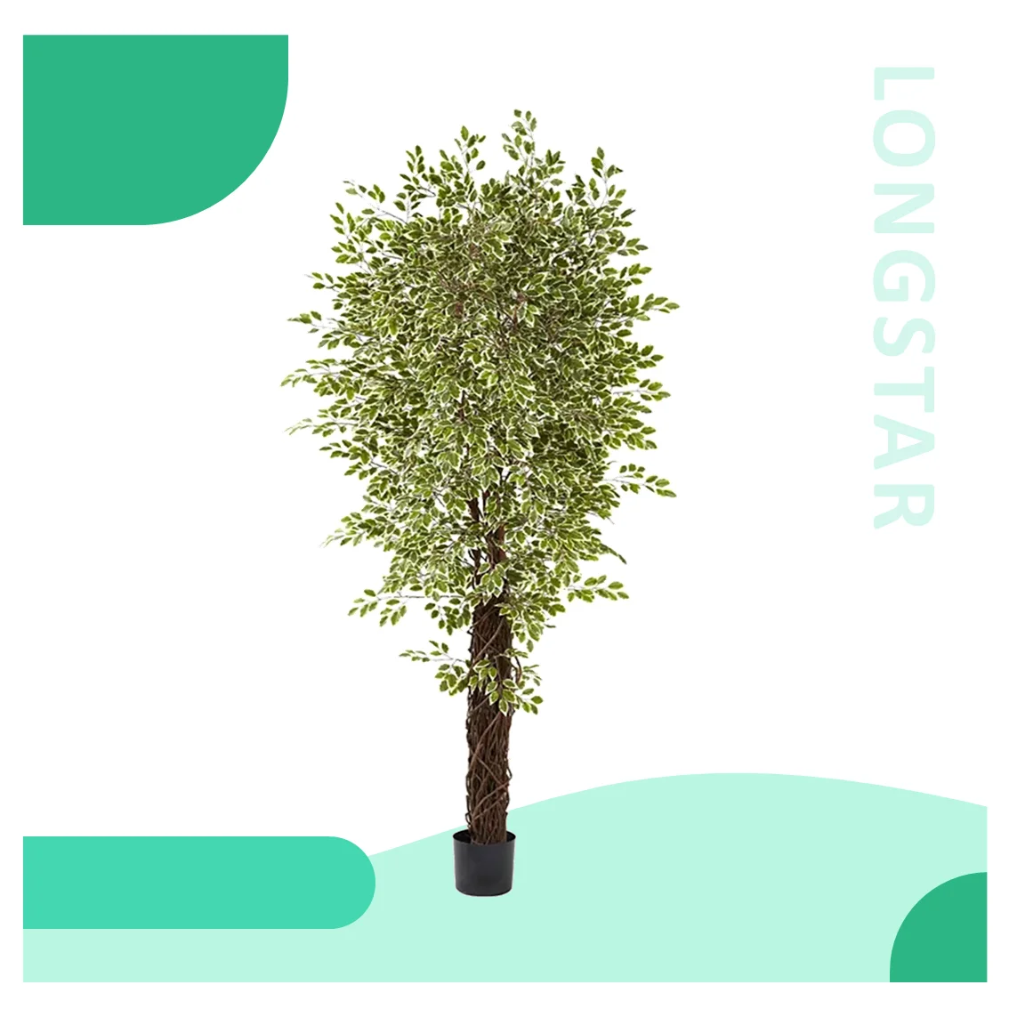 Front Filled Canopy Graces Thick Textured Trunk Natural Cycas UV Resistant Indoor Outdoor Artificial Plant Tree Factory Supply