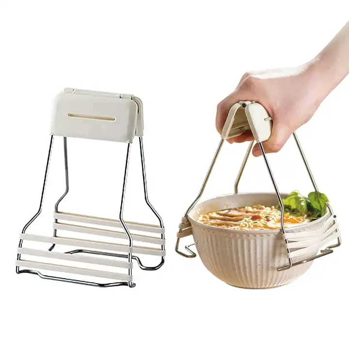 XHNon slip plate tongs Anti scalding Bowl Clamp Stainless Steel Bowl Dish Plate Pan Clip kitchen tools