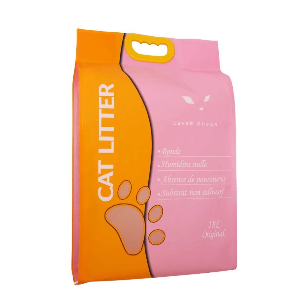 Custom Bath Sands Bag Hot Sale Factory BOPP Laminated PP Woven Bag Cat Litter Packaging Bags with Portable Opening