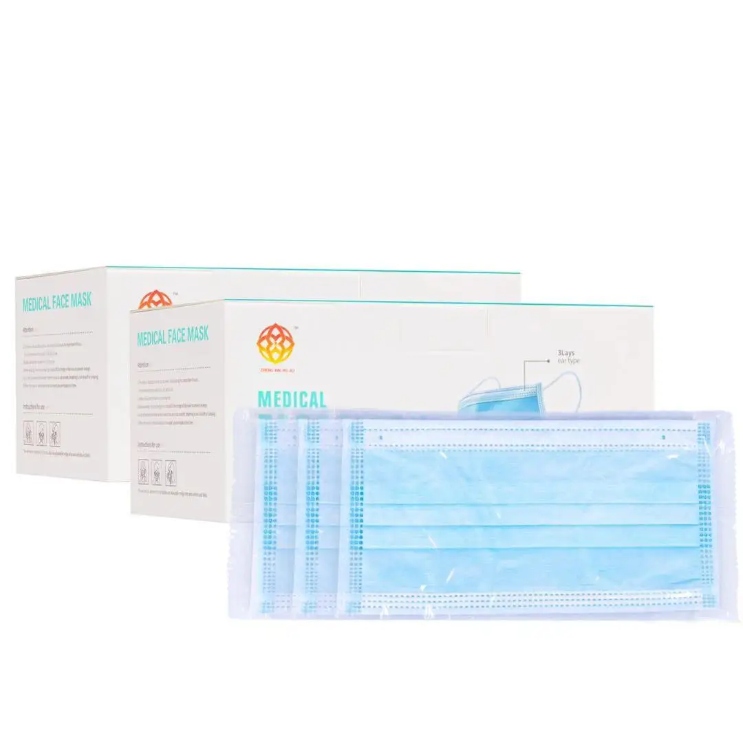  Оптовая продажа 3 слойная изготовленная на заказ красочная Нетканая медицинская маска одноразовая для лица розовый синий черный