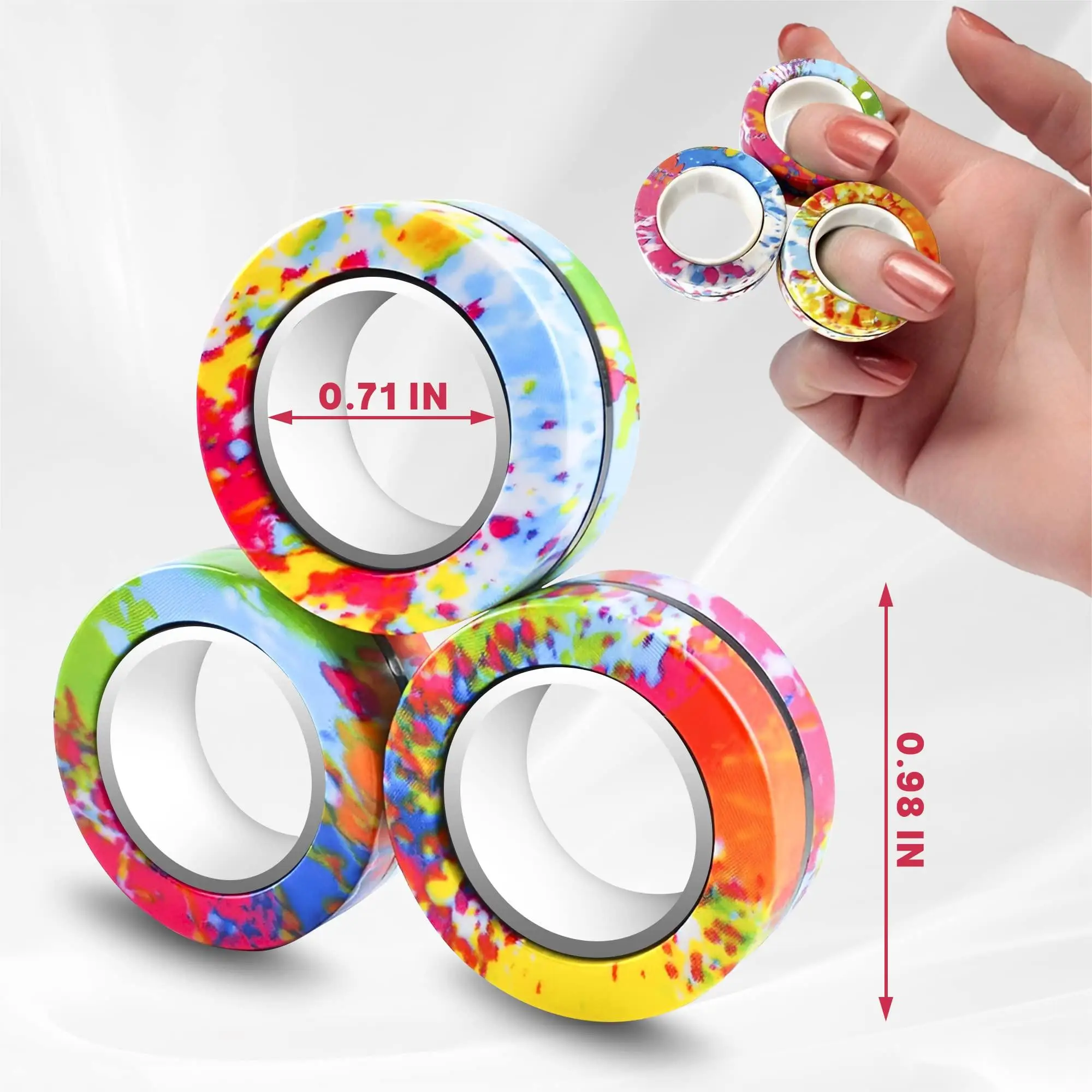 Fingers Magnet Rings Stress Relief Magical fidget Toys for Training Relieves Autism Magnetic Ring Fidget Spinner Toys