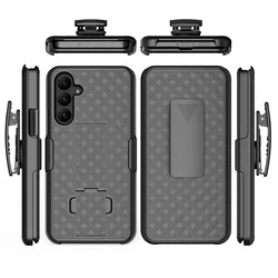 Shockproof weave pattern holster combo mobile phone case with invisible holder for samsung note 10