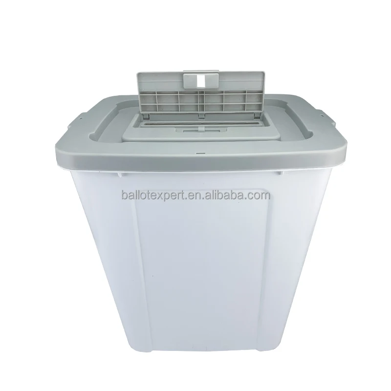 Korea White Ballot Box Custom Logo Presidential Election Voting Boxes PP Plastic Ballot Box