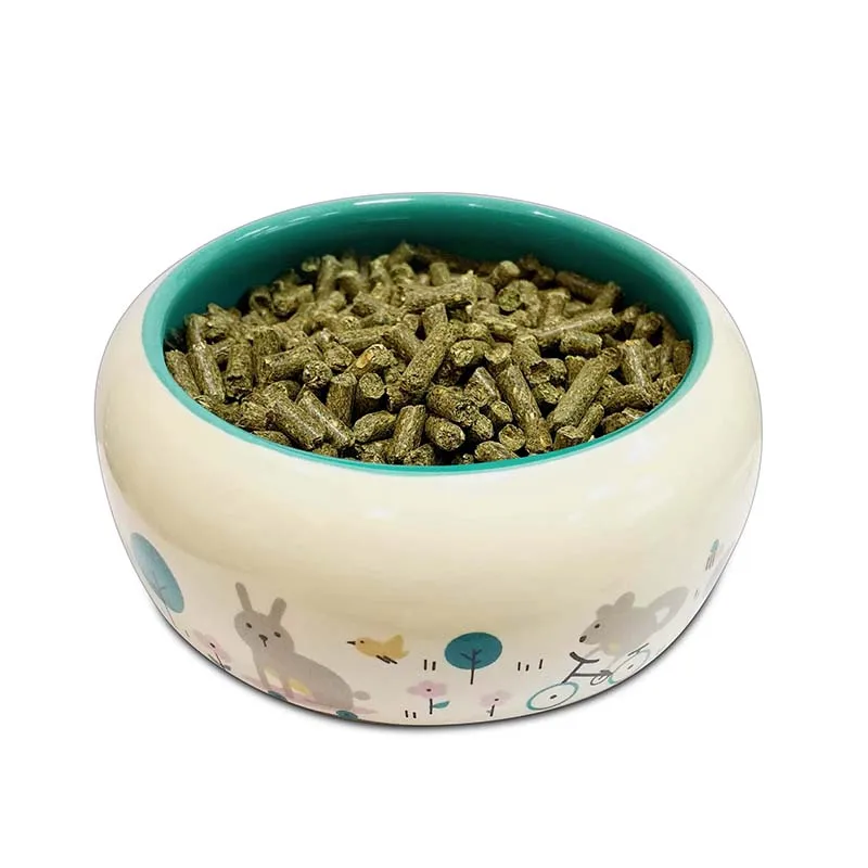 
Rabbit Products Small Pet Bowls Anti-splash Bowl Ceramic Rabbit Feeding Bowl For Rabbits 