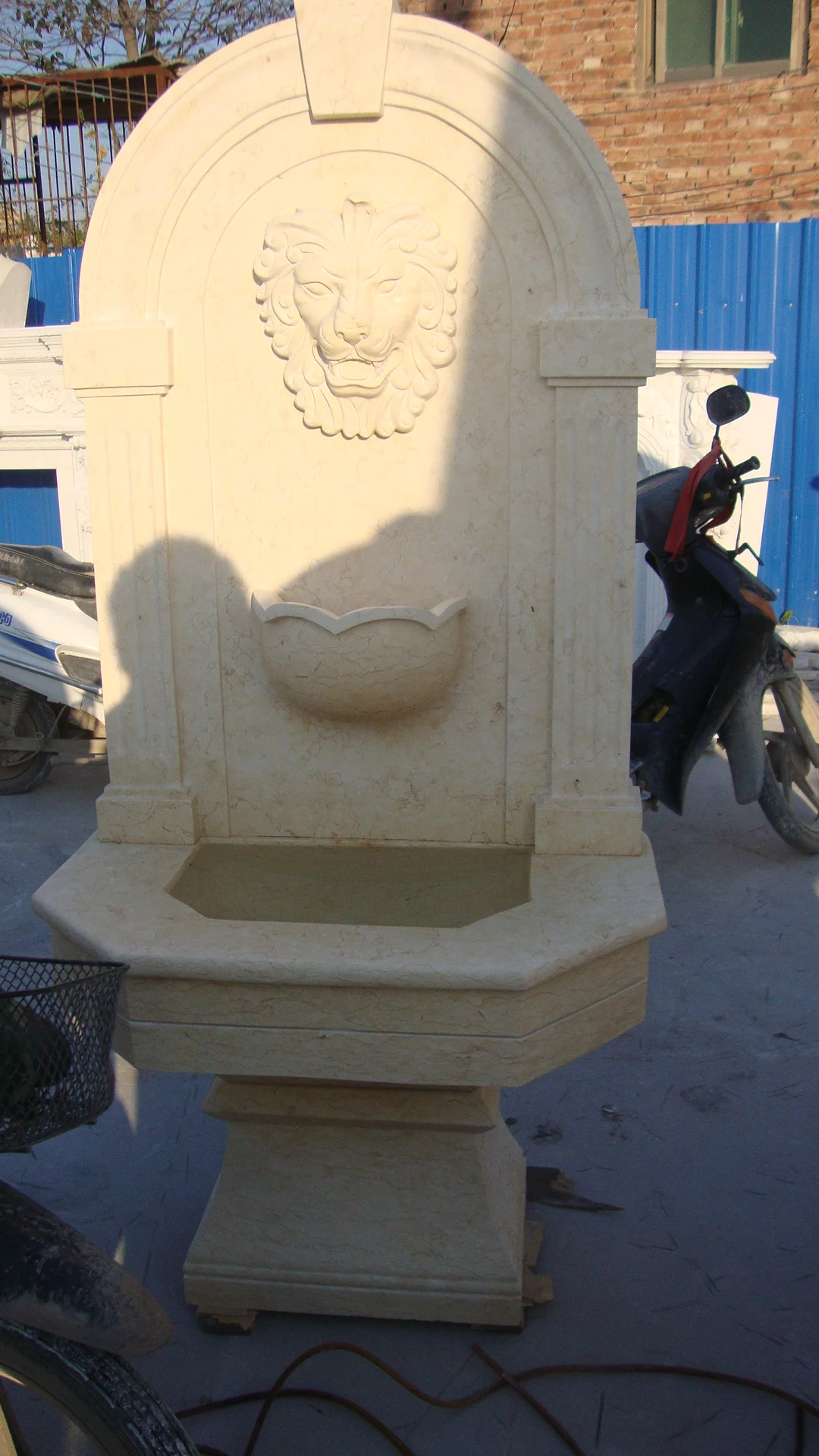 Наружное украшение сада натуральный мрамор ручной работы индивидуальный Мраморный Настенный фонтан