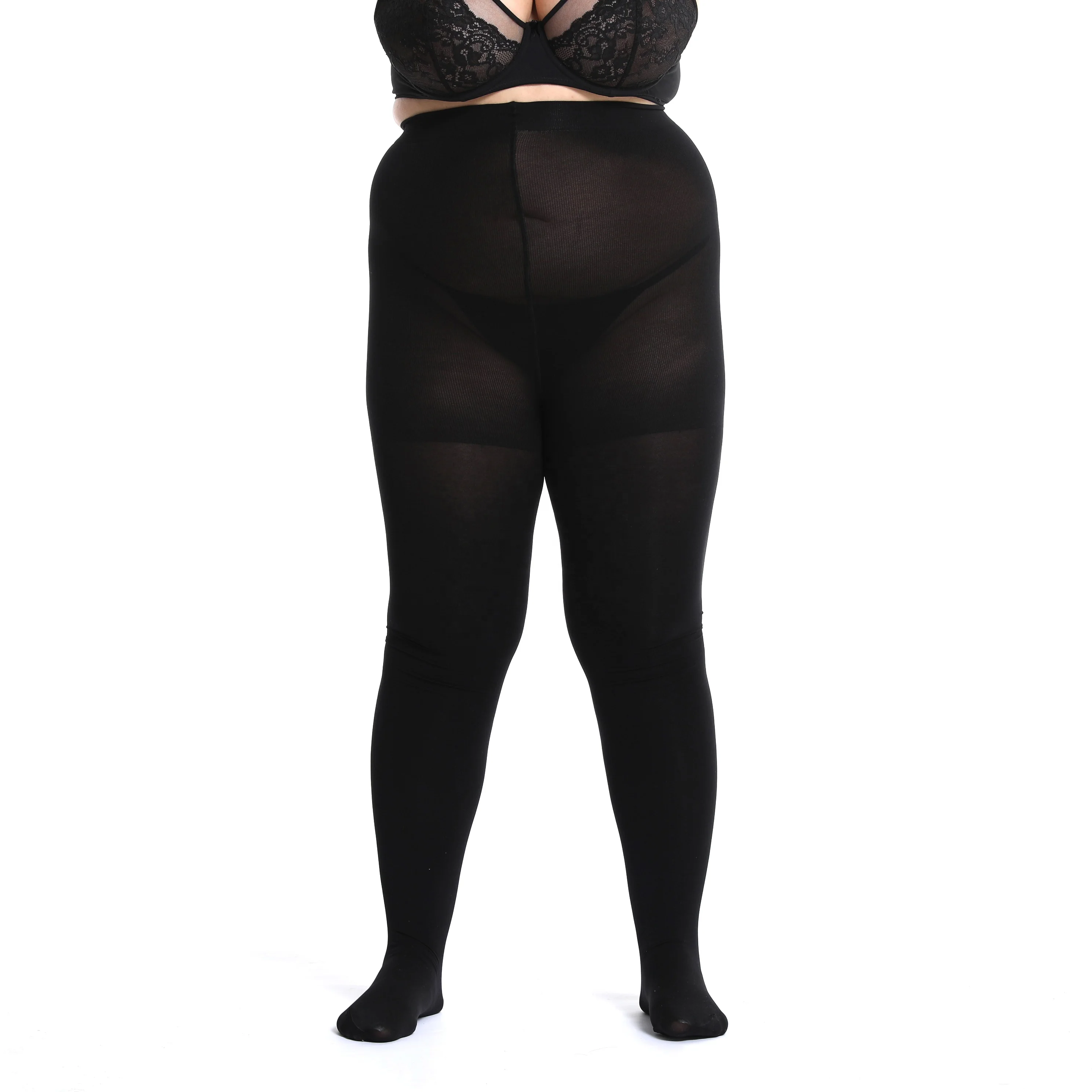 Over Size Pantyhose Chubby Girl 120D Tights Plus Size Ladies Soft Stockings