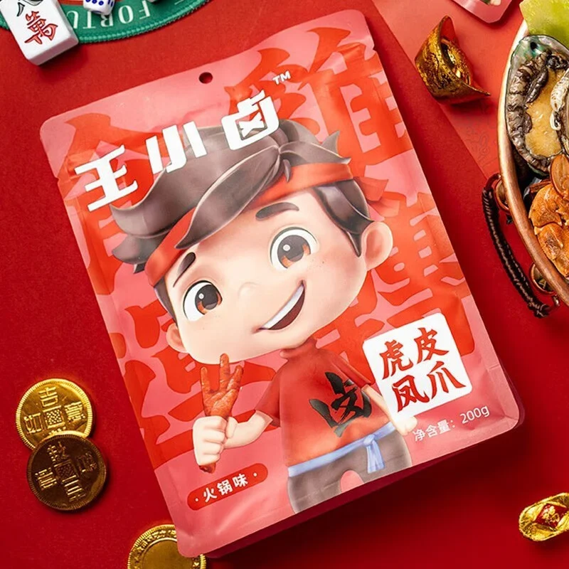 Wangxiaolu Office Snack Tasty Spicy Chicken Feet Snacks 200g