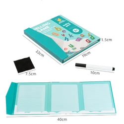 Preschool Educational Letter Learning Matching Toys Spelling Game Toy Magnetic Spelling Word Book