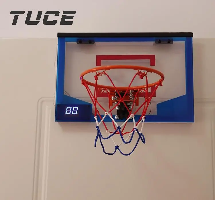 Hot sale High-Quality Door Bedroom Office Plastic transparent plate Kids and Adults Basketball Hoop and Balls Set