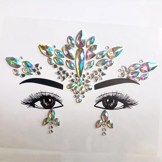 custom jewelry body crystals rhinestone tears face glitter sticker