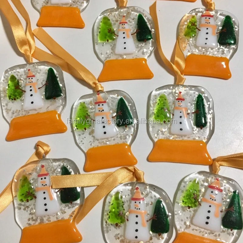 Christmas wall hanging ball decoration cute snow ball snowman molten resin Christmas ball