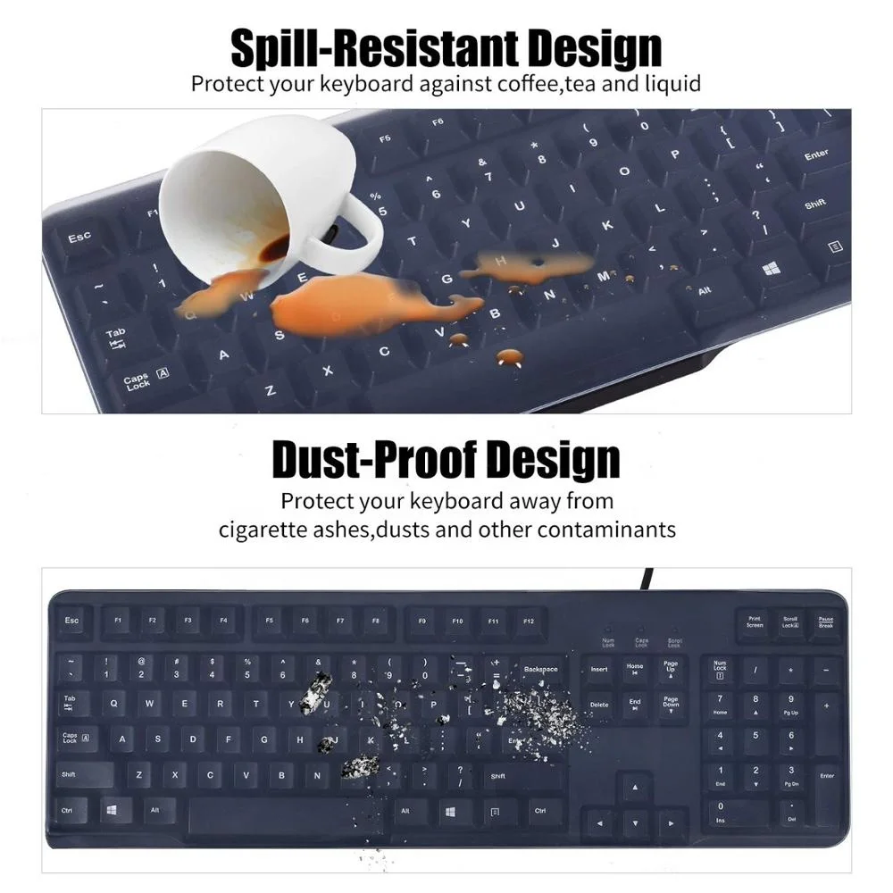 Силиконовая Водонепроницаемая Защитная крышка для клавиатуры ноутбука Macbook HP
