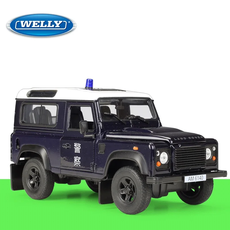 WELLY 1:24 Land Rover Defender Off-Road Vehicle Car Simulated Alloy Car Model Collection Display Gft Toy Wholesale