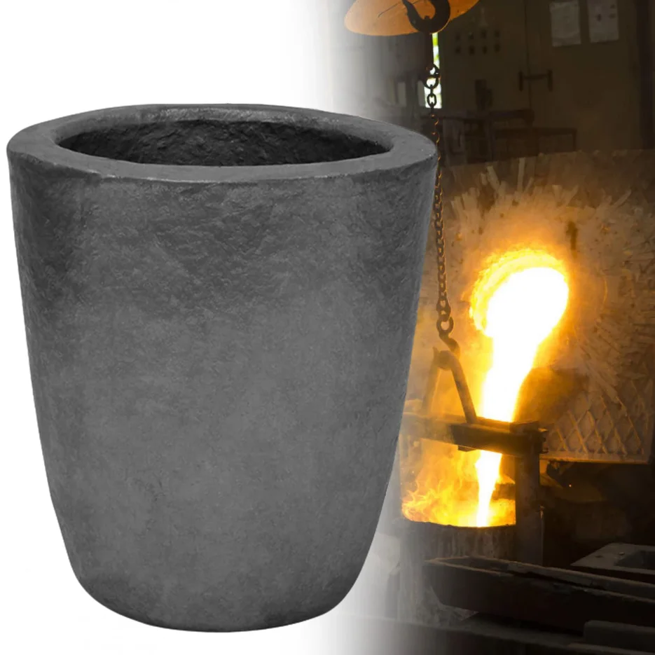 High Thermal Conductivity Melting Metal 200kg Silicon Carbide Graphite Foundry Crucible For Melting Steel