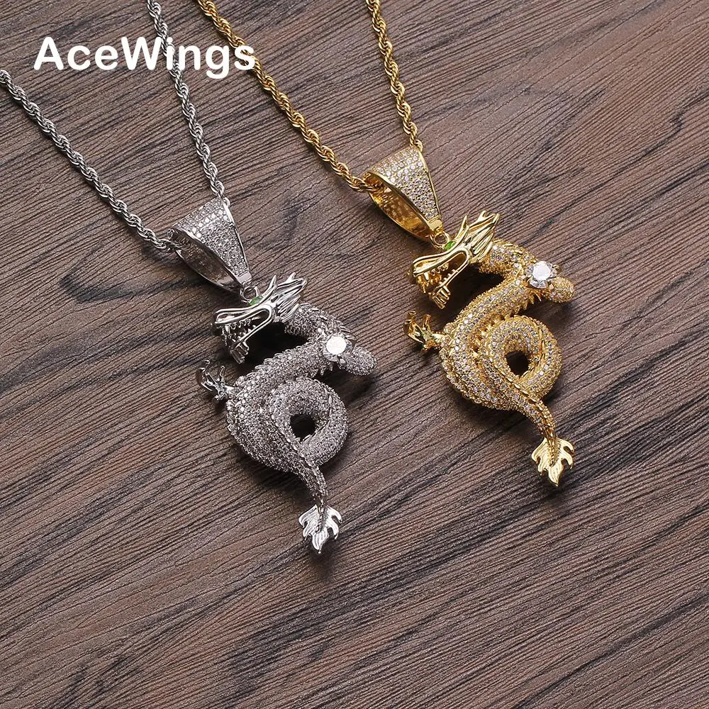 CN248 Brass Zircon  Pendant Iced Out Cubic Zircon Necklace Hip Hop gift Jewelry bling bling