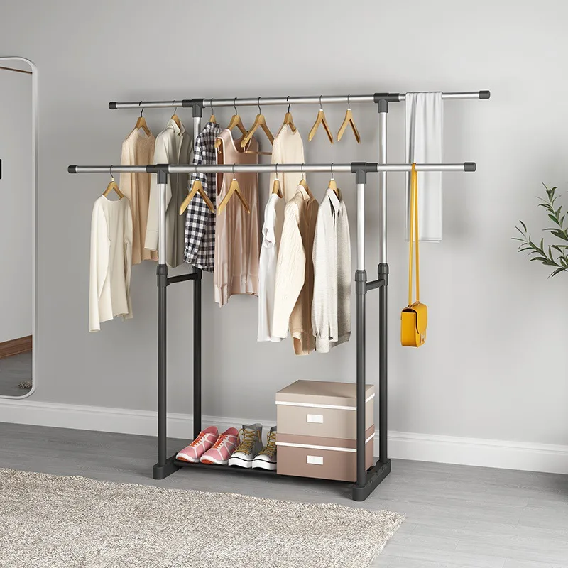 Fashionecasualhwomeng Hanging Rack for Cwaterproofl Mounted Boutique Clothes Display Garment Rack Tube Metal Antique Iron Black