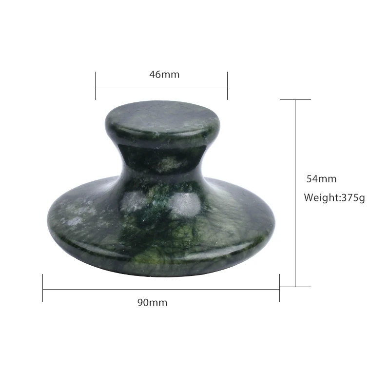 Real Natural Green White Jade Stone Mushroom Guasha Body Skincare Tool Custom Logo Anti-aging Big Face Gua Sha Massager