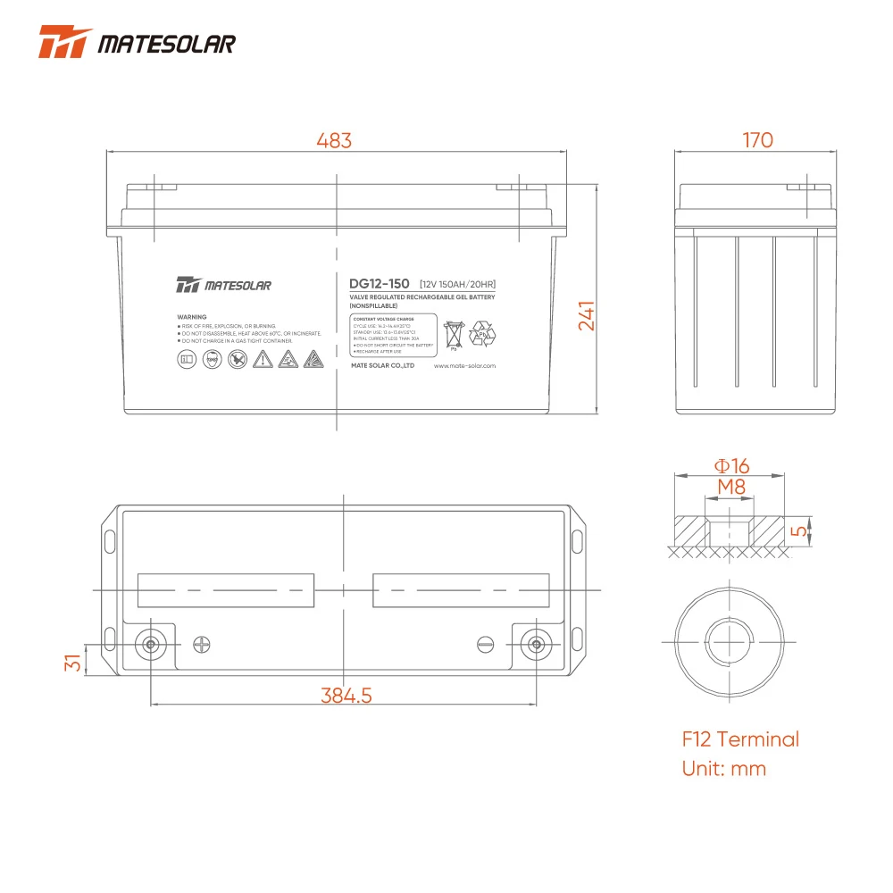 Трубчатые солнечные свинцово-кислотные батареи Mate 12 В 100Ah 150Ah 200Ah 220Ah 250Ah глубокий цикл гелевые цена в Пакистане
