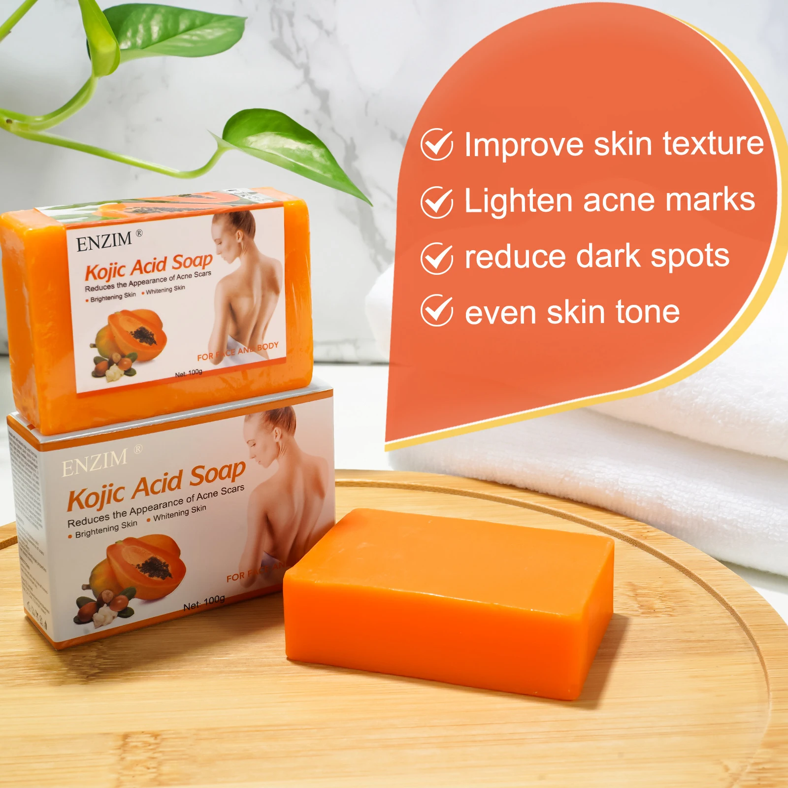 Wholesale   papaya kojie san kojic acid soap and  tumeric soap  For Flawless Glowing whitening Skin