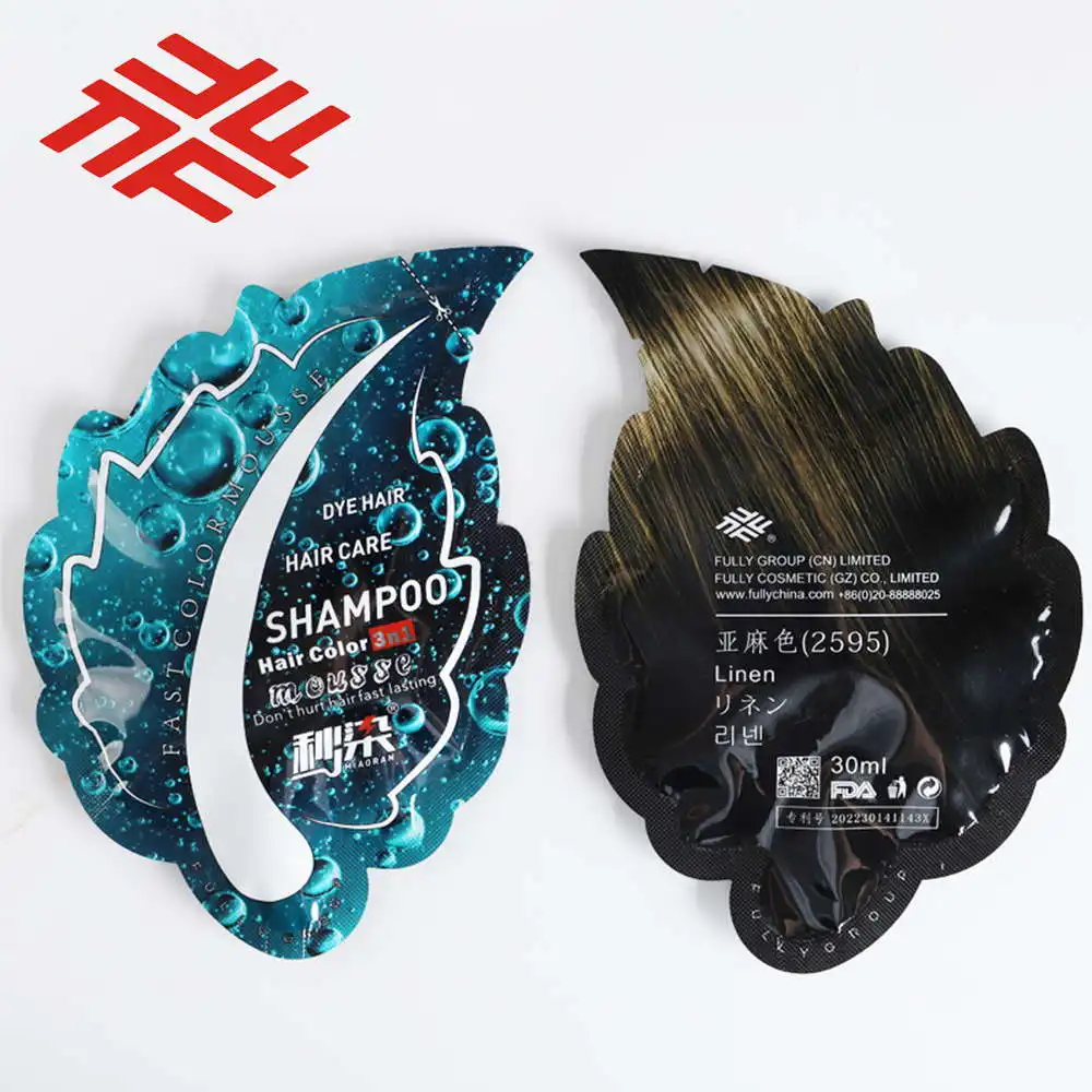 FULLY FastColor Mousse Hair Color Shampoo Dubai No.1 Hot Sales Black Hair Shampoo Herbal Hair Dye Shampoo Factory Price