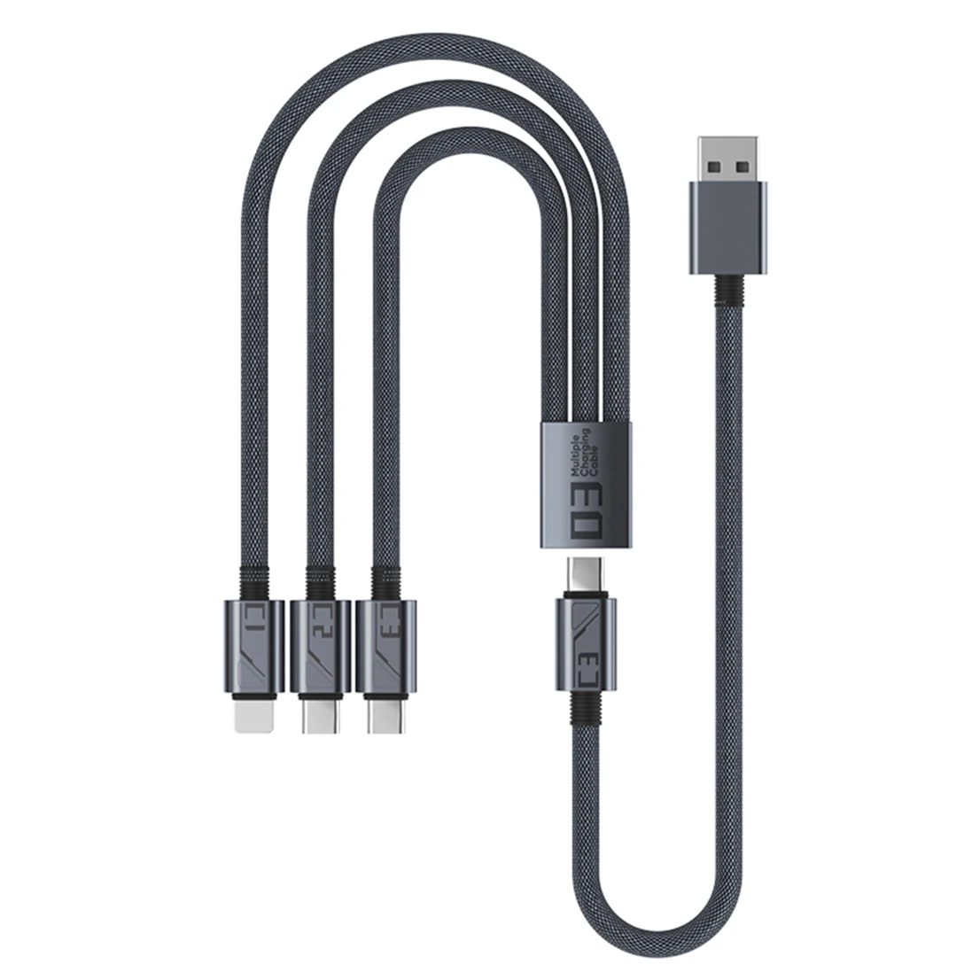 Customized Detachable 3 in 1 New Design 4in1 27W 60W Separating Joint Combo Removable Pluggable Fast Charging Cable USB C Type-C