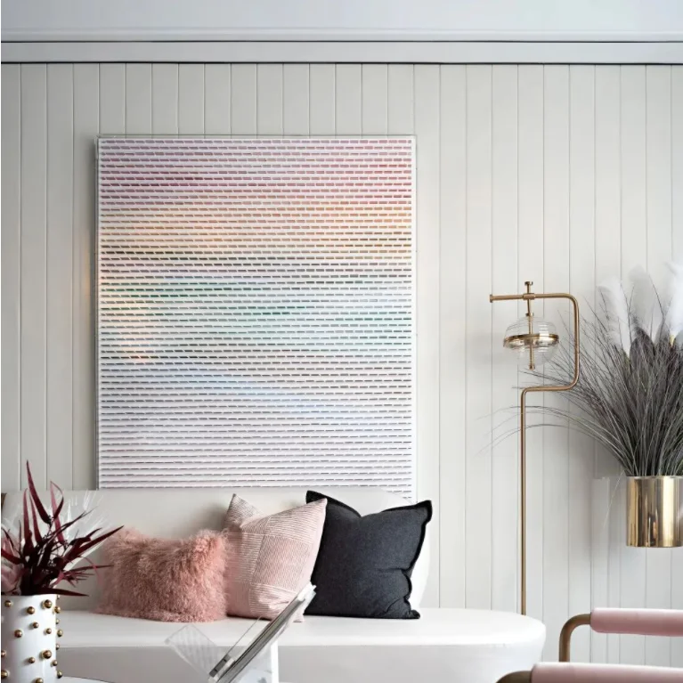 PVC Coated Bamboo Wood Fiber Slat Plate Wooden Grain WPC Wall Ceiling Boards Interior Fluted Panel for Indoor Decoration